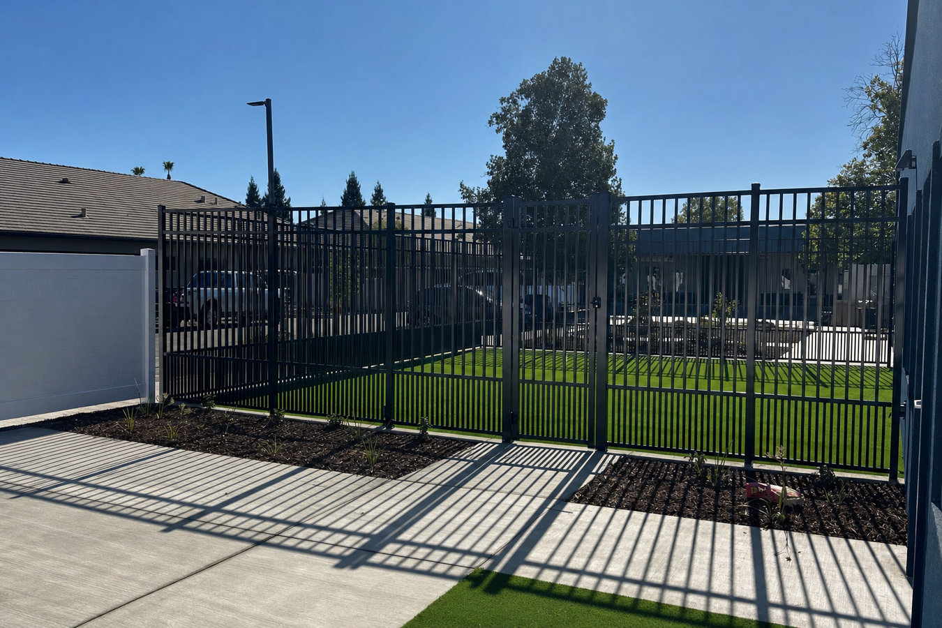 Commercial fence installation